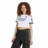 adidas Women's Real Madrid Home Cropped 2026/27 Jersey White Model