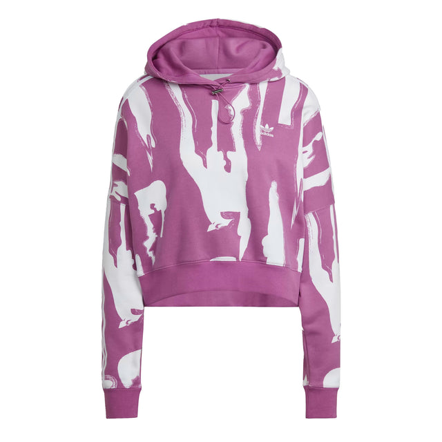 adidas Women's X Thebe Magugu Drawcord Hoodie Semi Pulse Lilac/White Front