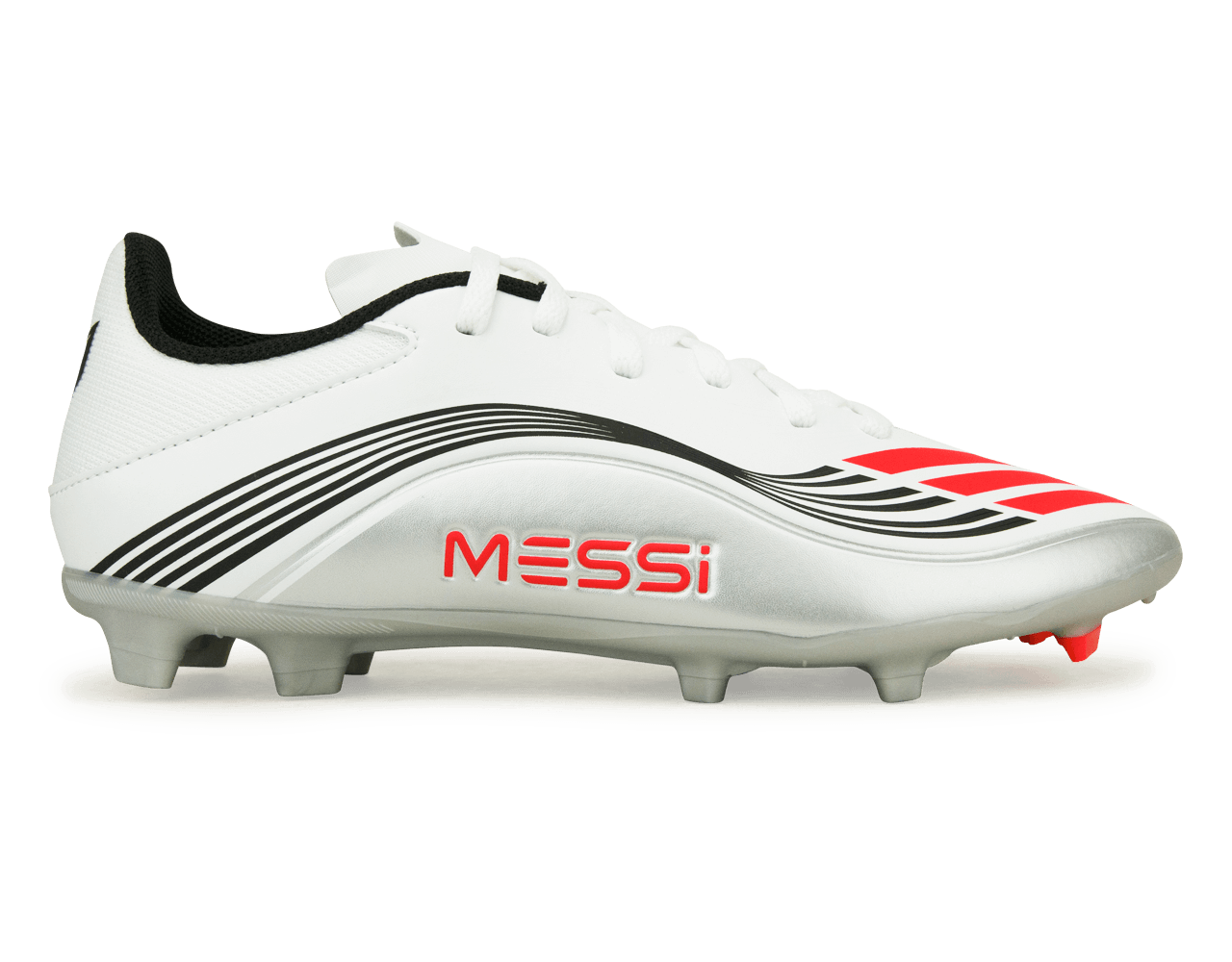 adidas Youth Messi F50 League FG/MG White/Red/Silver – Azteca Soccer