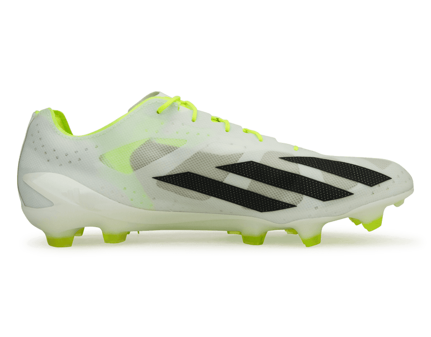 adidas Men's X Crazyfast+ FG White/Black/Lemon Side