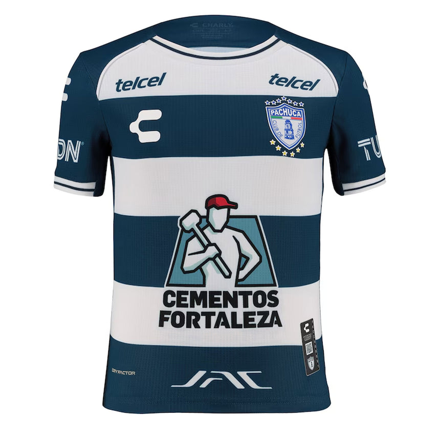 Charly Kids Pachuca 2024/25 Authentic Home Jersey White/Navy Front