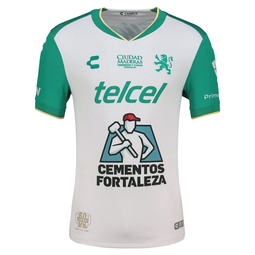 Charly León Men's Away Authentic 2026/27 Jersey Green/Black Front