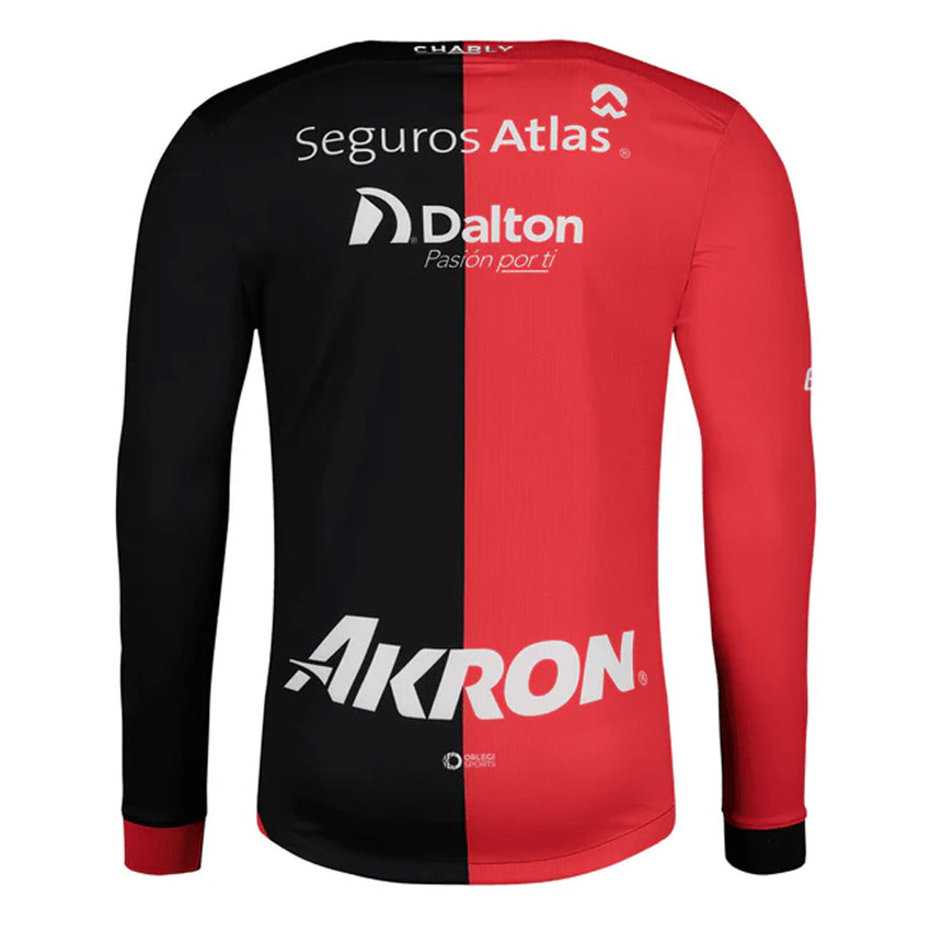 Charly Men's Atlas 2024/25 Authentic Long Sleeve Home Jersey Red/Black Back