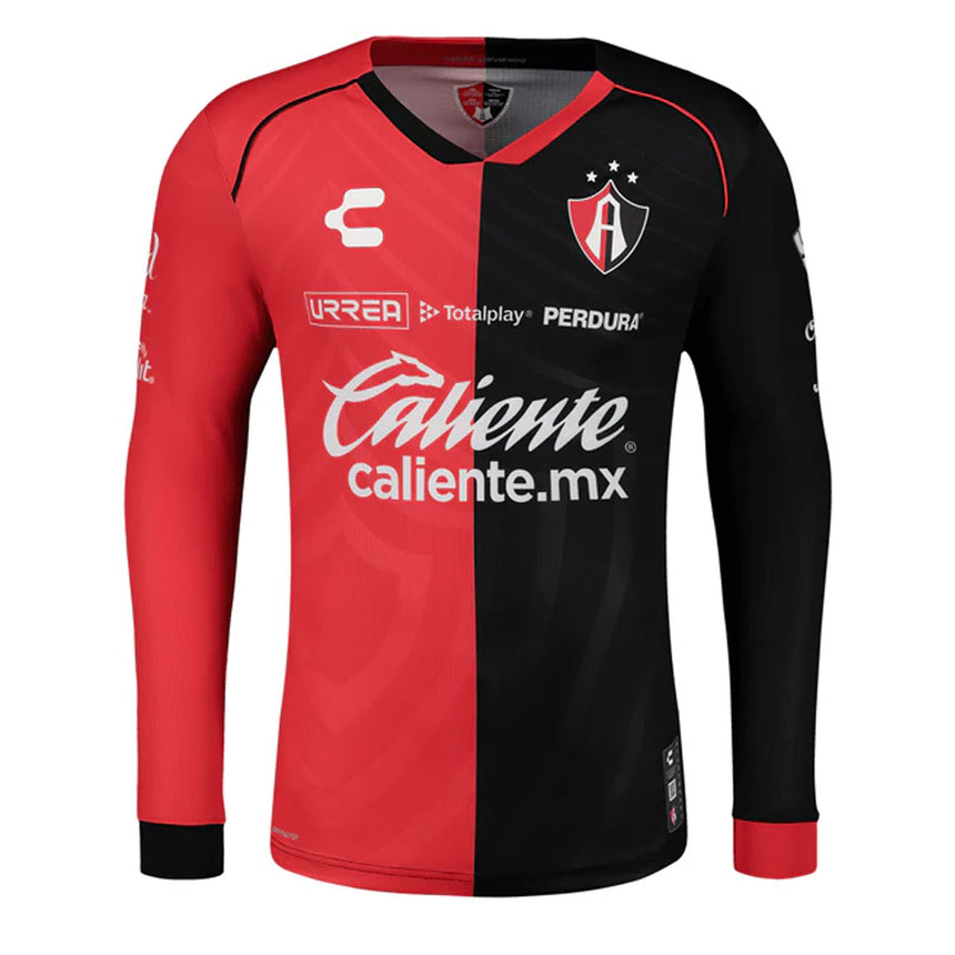 Charly Men's Atlas 2024/25 Authentic Long Sleeve Home Jersey Red/Black Front