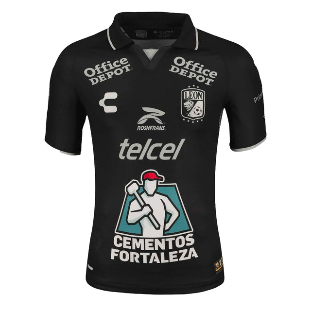 Charly Men's Leon 2023/24 Away Jersey Black/Grey Front