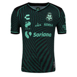 Charly Men's Santos Laguna 2024/25 Authentic Away Jersey Green/Black Front