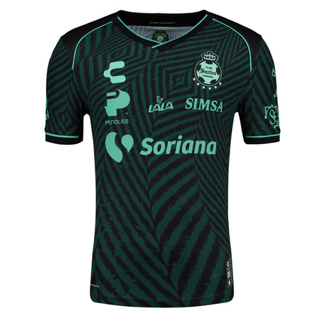 Charly Men's Santos Laguna 2024/25 Authentic Away Jersey Green/Black Front