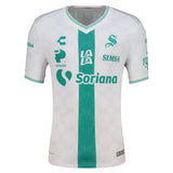 Charly Santos Laguna Men's Away Authentic 2026/27 Jersey White/Green Front