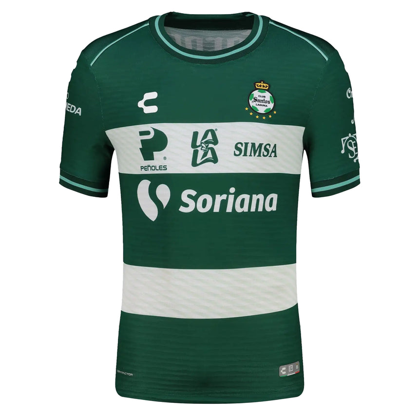 Charly Santos Laguna Men's Home Authentic 2026/27 Jersey Green Front