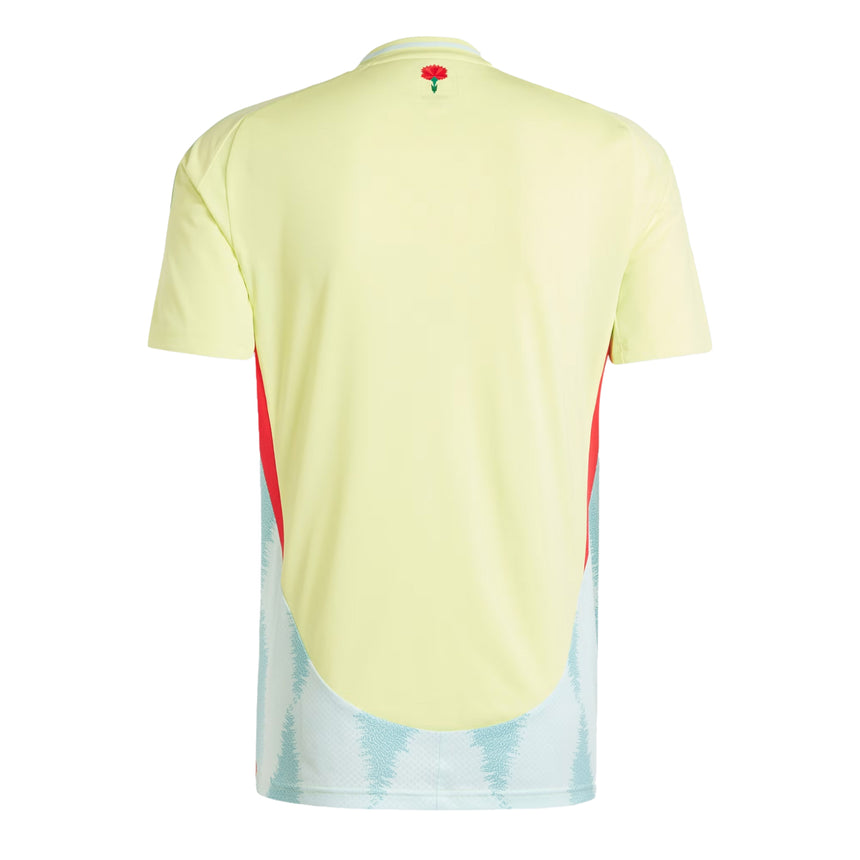 adidas Men's Spain 2024/25 Away Jersey Yellow/Halo Mint Back
