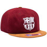 Fan Ink FC Barcelona Snap Back Hat Burgundy Right