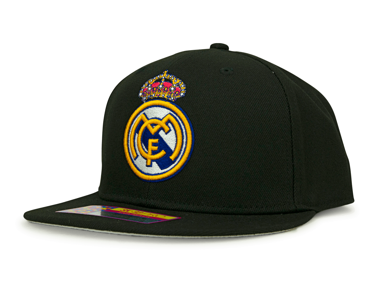 Fan Ink Real Madrid Snapback Hat Black/Gold Side