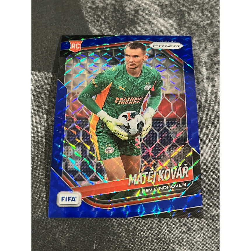 2025-26 Prizm FIFA Soccer Blue Mosaic Prizm Matej Kovar PSV Eindhoven /209