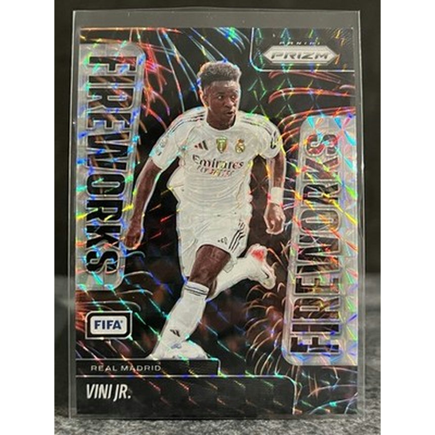 2025-26 Panini Prizm FIFA FIREWORKS Vini Jr. Silver Mosaic Prizm #15 Real Madrid