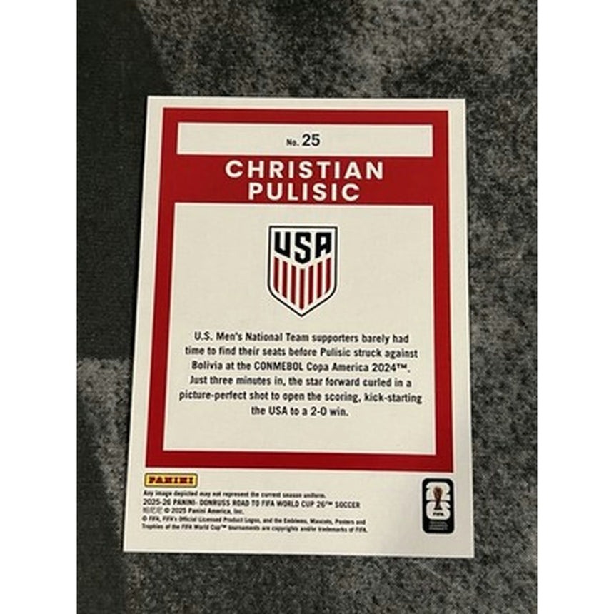 2025-26 Donruss Road to FIFA World Cup 26 Christian Pulisic Blue Pyramids /95