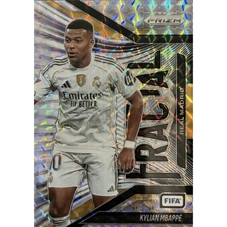2025-26 Panini Prizm FIFA Kylian Mbappe FRACTAL Silver Mosaic #15 Real Madrid