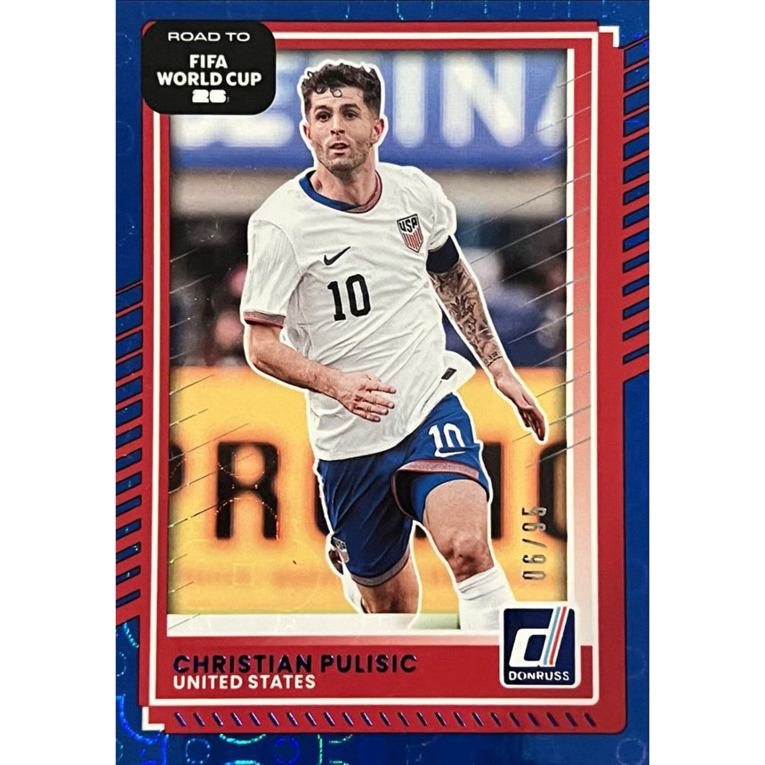 2025-26 DONRUSS Road to FIFA World Cup 26 Christian Pulisic Blue Pyramids /95