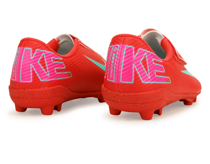Nike Kids Zoom Mercurial Vapor 16 Club MG PS (V) Ember Glow/Aurora Green Rear