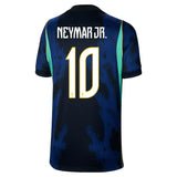 Jordan Brazil Youth Away Stadium 2026 Soccer Jersey w/ Neymar Jr. #10 Blue Back