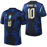 Jordan Brazil Men's Away Stadium 2026 Jersey w/ Neymar Jr. #10 Both