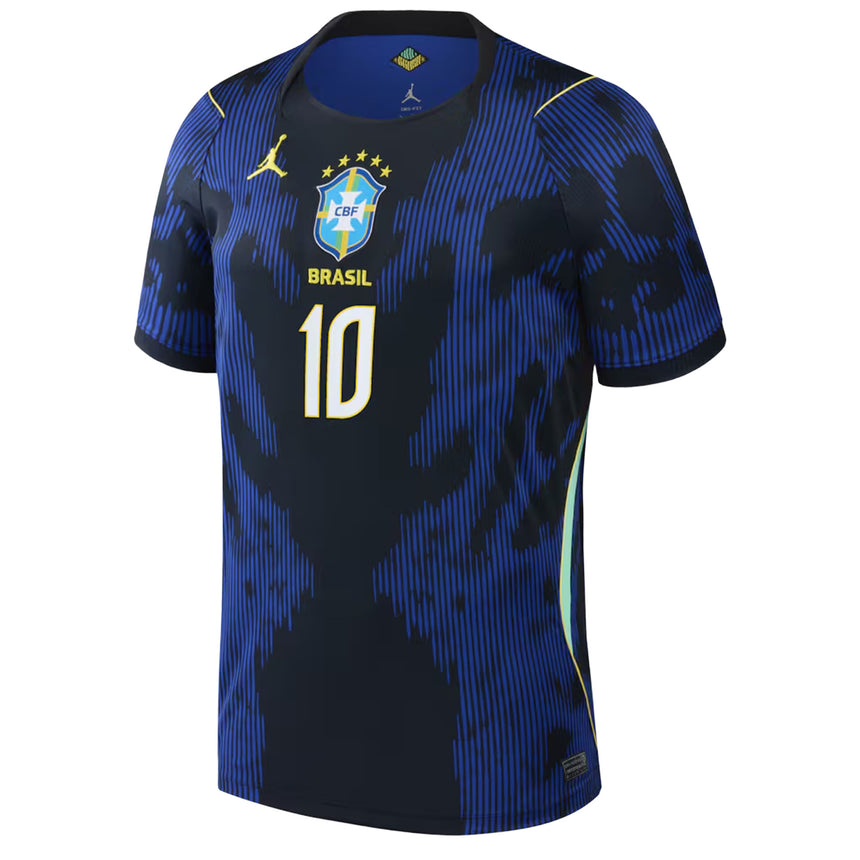 Jordan Brazil Men's Away Stadium 2026 Jersey w/ Neymar Jr. #10 Front