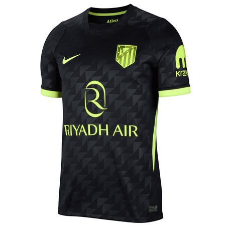 Nike Atletico Madrid Men's Away Stadium 2026/27 Jersey Black/Volt Front