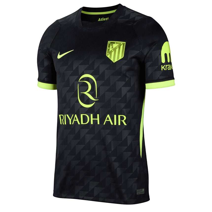 Nike Atletico Madrid Men's Away Stadium 2026/27 Jersey Black/Volt Front