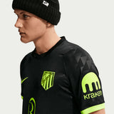 Nike Atletico Madrid Men's Away Stadium 2026/27 Jersey Black/Volt Sleeve