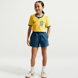 Nike Brazil Kids Home Aero-FIT 2026 Jersey Yellow Model