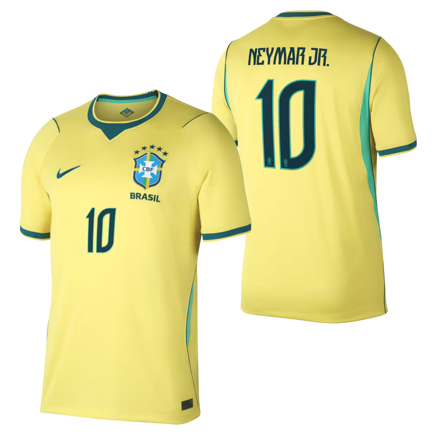 Nike Brazil Kids Home Stadium 2026 Jersey w/ Neymar Jr. #10 Yellow Both