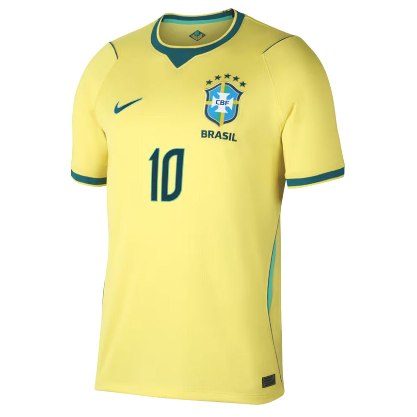 Nike Brazil Kids Home Stadium 2026 Jersey w/ Neymar Jr. #10 Yellow Front