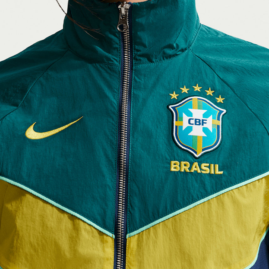 Nike Brazil Women's Windrunner Woven Jacket Blue/Teal/Gold Crest