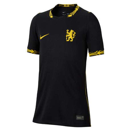 Nike Chelsea Kids Away Stadium 2026/27 Jersey Black/Midwest Gold Front