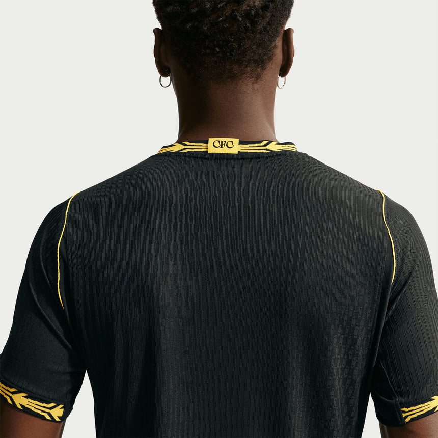 Nike Chelsea Men's Away Aero-FIT 2026/27 Jersey Black/Midwest Gold Neck