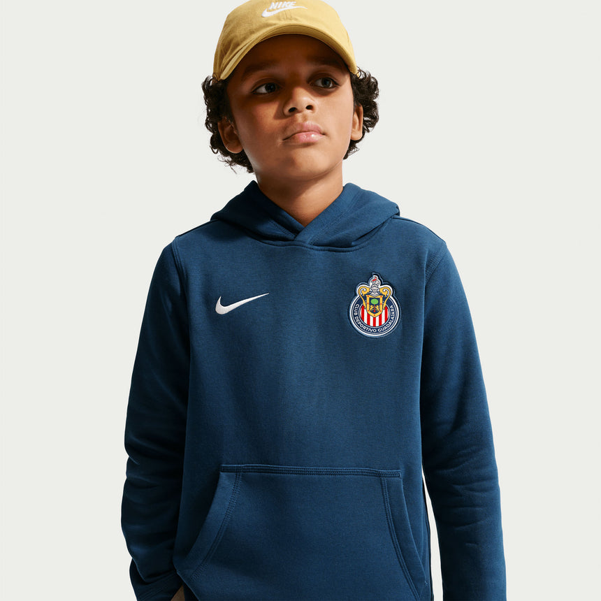 Nike Chivas De Guadalajara Kids Pullover 2026/27 Hoodie Navy Model