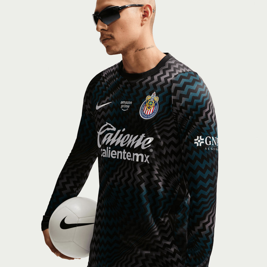 Nike Chivas De Guadalajara Men's Goalkeeper 2026/27 Jersey Black/White Model