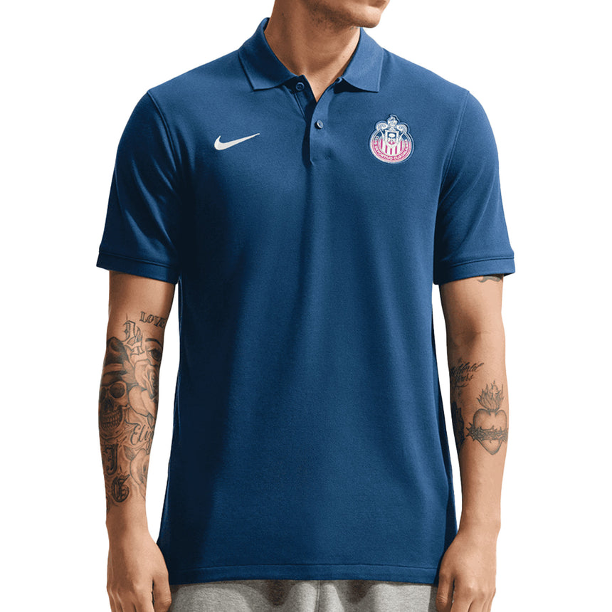 Nike Chivas De Guadalajara Men's Polo Navy Front
