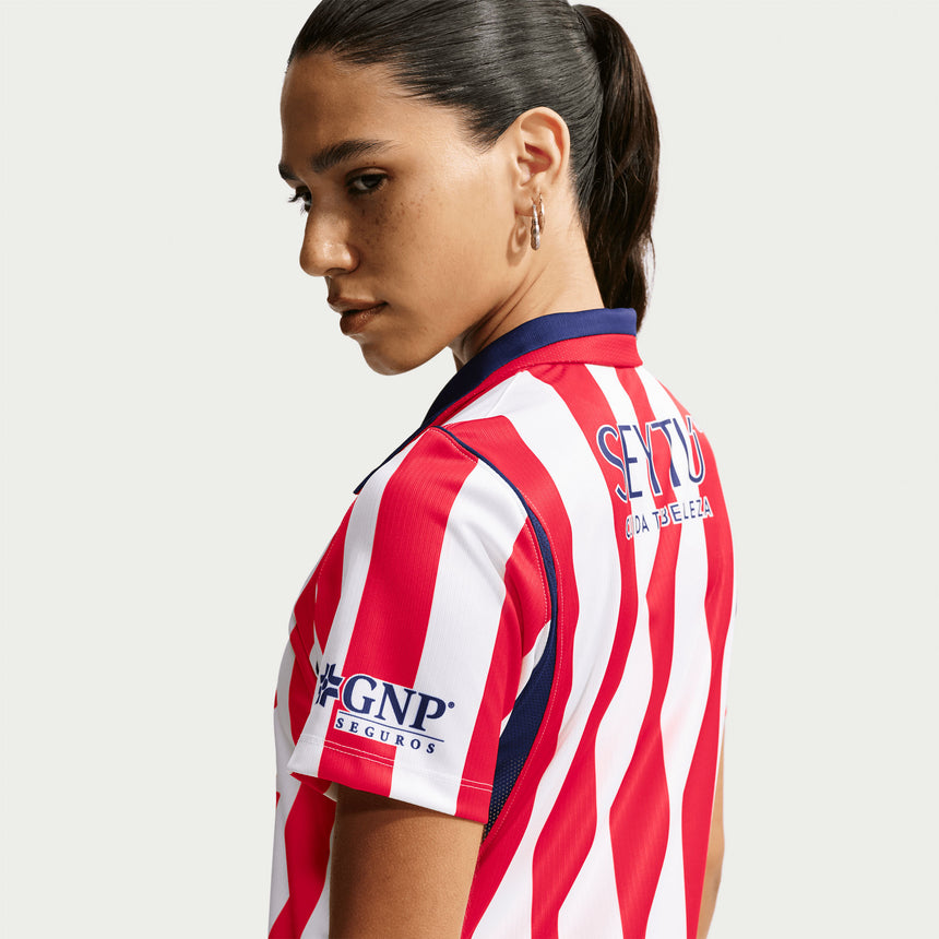 Nike Chivas De Guadalajara Women's Home Stadium 2026/27 Jersey Red/White Sleeve