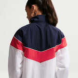 Nike England Women's Windrunner Woven Jacket White/Obsidian/Red Neck