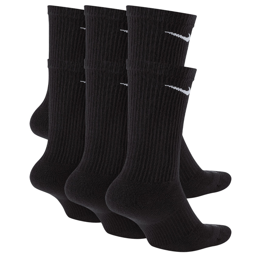 Nike Everyday Plus Adult Cushioned Socks (6 Pairs) Black Back