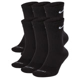 Nike Everyday Plus Adult Cushioned Socks (6 Pairs) Black Front