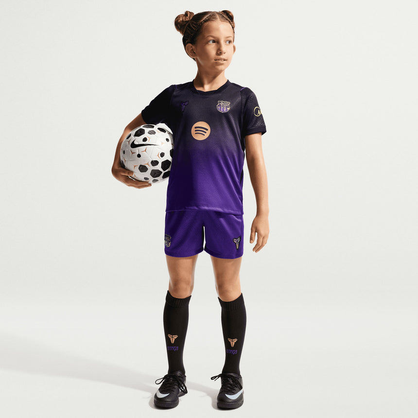 Nike FC Barcelona Kids Away Kobe 2026/27 Minikit Black/Purple Model
