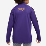 Nike FC Barcelona Kids Away Kobe Strike Drill Top Purple/Gold Back