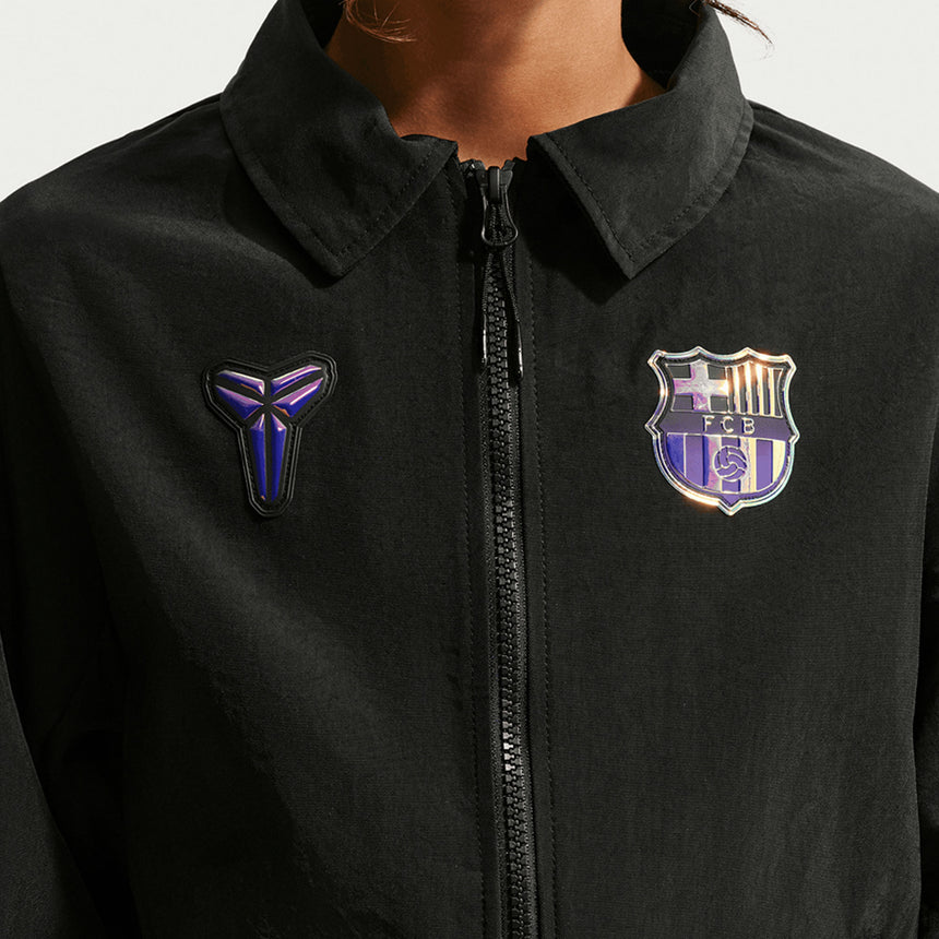 Nike FC Barcelona Kids Away Kobe Woven Jacket Black/Purple Crest