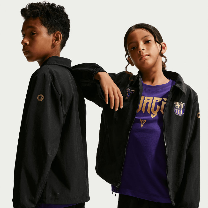 Nike FC Barcelona Kids Away Kobe Woven Jacket Black/Purple Model