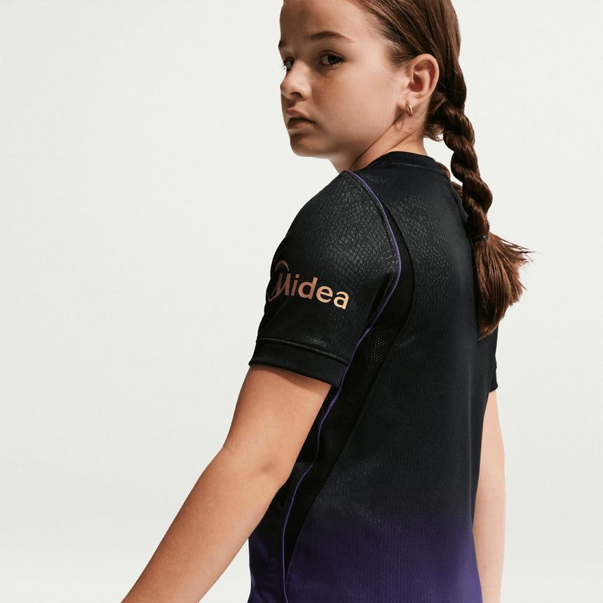 Nike FC Barcelona Kids Away Stadium Kobe 2026/27 Jersey Black/Purple/Gold Sleeve