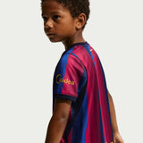 Nike FC Barcelona Kids Home 2026/27 3-Piece Mini-Kit Navy/Red Sleeve