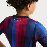 Nike FC Barcelona Kids Home Stadium 2026/27 Jersey Navy/Red Neck