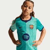Nike FC Barcelona Kids Third Stadium 2026/27 Jersey Green Model