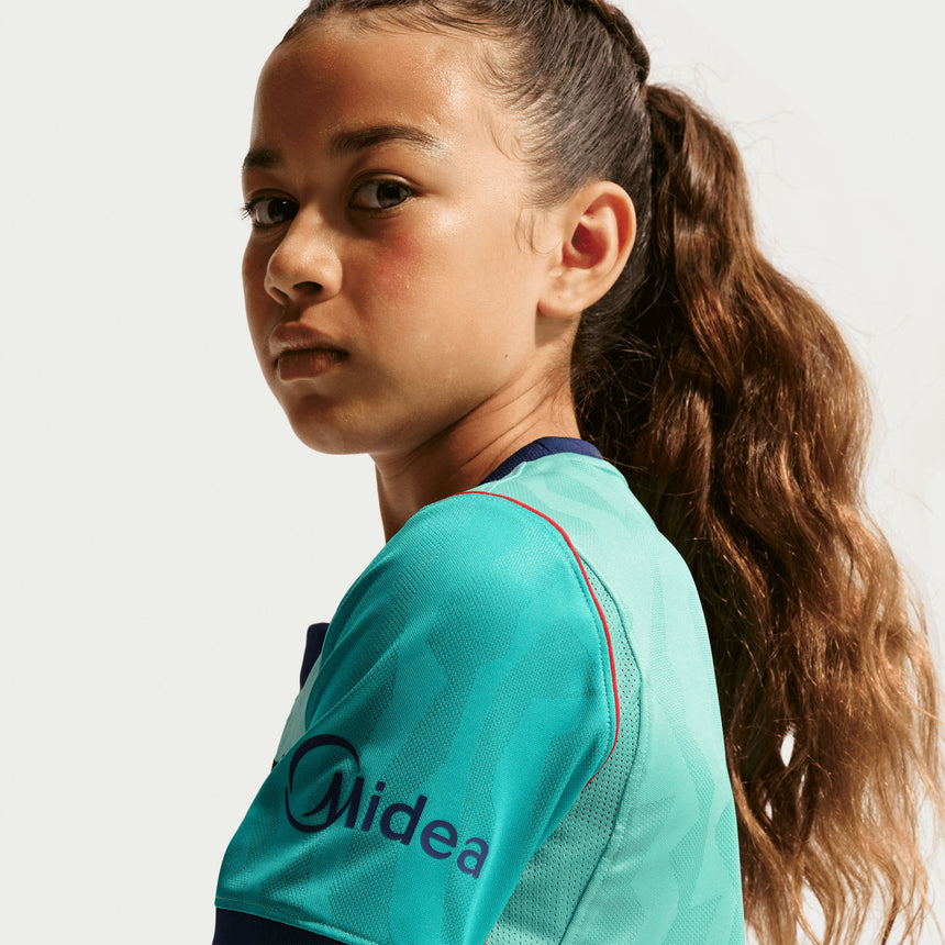 Nike FC Barcelona Kids Third Stadium 2026/27 Jersey Green Sleeve
